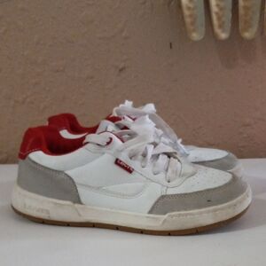 Levi's Kids Gray and Red Sneakers Fast Shipping